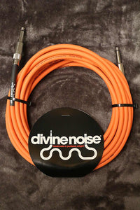 Divine Noise 15ft Instrument Cable ST-ST Orange (Straight-Straight) *Free Shipping in the USA*
