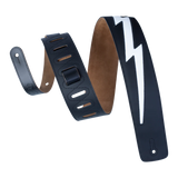 Levy's DM2-BLK Leather Lightning Bolt Black / White *Free Shipping in the USA*