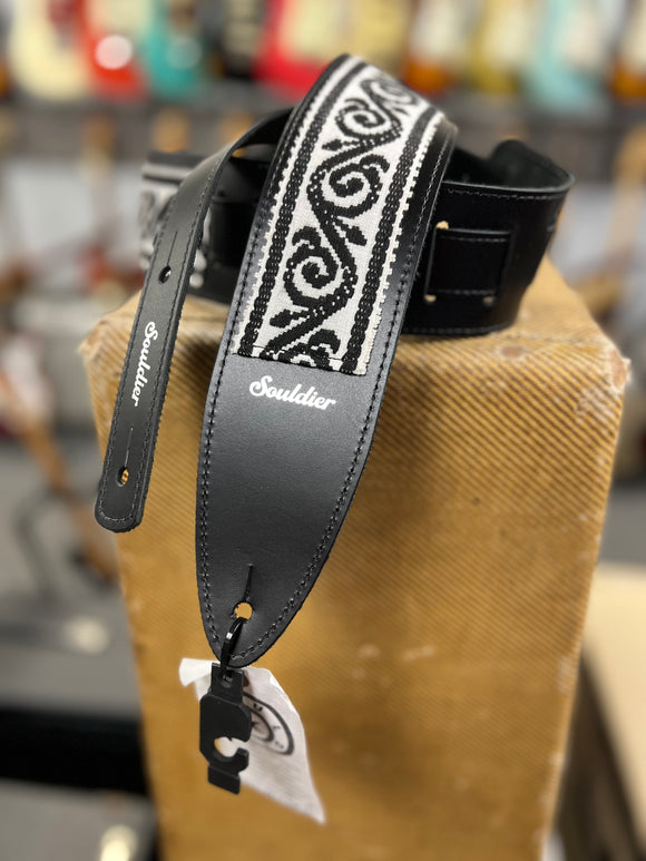 Souldier Scroll Black Torpedo Guitar Strap *Free Shipping in the US*