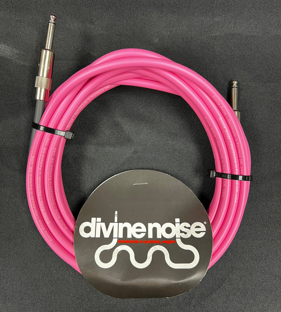 Divine Noise 25ft Instrument Cable ST-ST (Straight-Straight) Pink *Free Shipping in the USA*