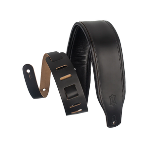 Levy's Amped Leather Series M26PD-BLK Guitar Strap *Free Shipping in the USA*