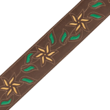 Levy's Leather Flowering Vine Series M4FV-BLK_RED Guitar Strap *Free Shipping in the USA*