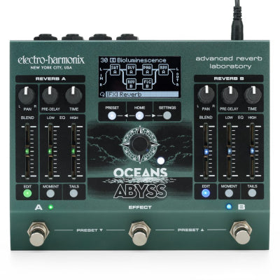 Electro-Harmonix Oceans Abyss Advanced Reverb Laboratory | Dual Super Stereo Reverb  