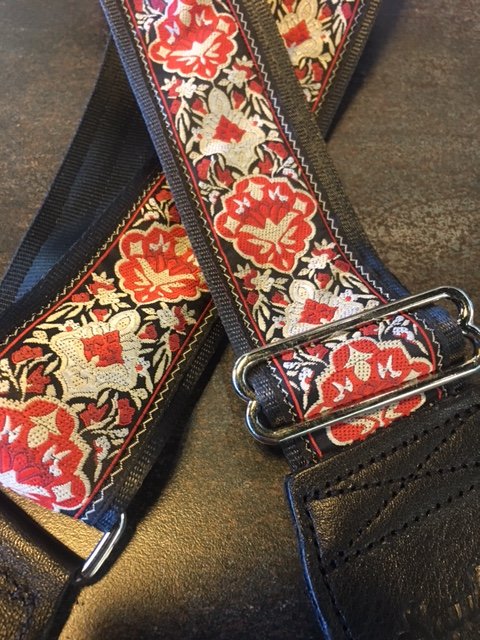 Souldier Guitar Strap Cabernet - Wine w/ Black Leather Ends *Free Shipping in the USA*