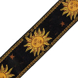 Levy's MPJG-SUN-BLK 2" Sun Design Jacquard Weave Guitar Strap Black