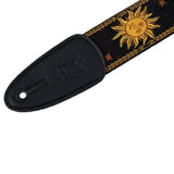 Levy's MPJG-SUN-BLK 2" Sun Design Jacquard Weave Guitar Strap Black