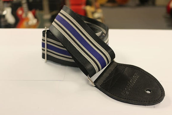 Souldier Blueray Guitar Strap Black Ends *Free Shipping in the USA*