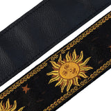 Levy's MPJG-SUN-BLK 2" Sun Design Jacquard Weave Guitar Strap Black