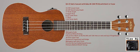 Kala KA-CE Concert Ukulele Acoustic/Electric