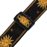 Levy's MPJG-SUN-BLK 2" Sun Design Jacquard Weave Guitar Strap Black