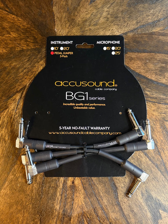 Accusound BG1-3-RR Pedal Jumpers (3-pack)