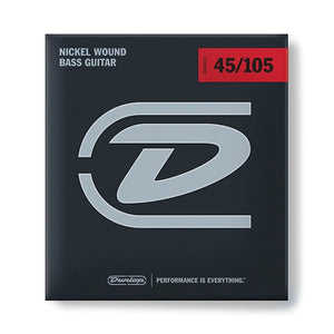 Dunlop DBN45105 Nickel-Wound Stainless Steel Medium .45-.105 Electric Bass Strings