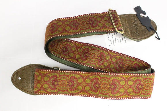 Souldier Guitar Strap St. Arabesque w/Olive Leather Ends *Free Shipping in the USA*