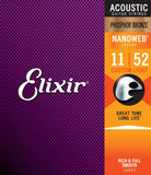 Elixir 16027 Nanoweb Phosphor Bronze Strings- Custom Light