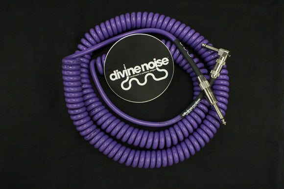 Divine Noise Curly Cable Purple 30' Straight / Angle *Free Shipping in the USA*