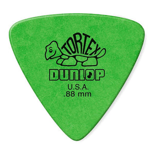 Dunlop Tortex Triangle Picks 0.88mm, 6 Pack- 431P.88 Green