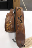 LM Products Guitar Strap Framed Leather Snake Brown FLS-BR *Free Shipping in the USA*