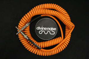 Divine Noise Curly Cable Orange Straight / Straight *Free Shipping in the USA*