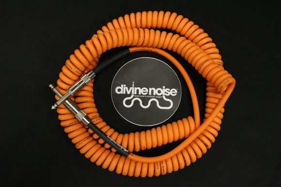 Divine Noise Curly Cable Orange Straight / Straight *Free Shipping in the USA*