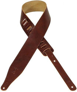 Levy's M17MC-BRG Brown Leather Guitar Strap  *Free Shipping in the USA*
