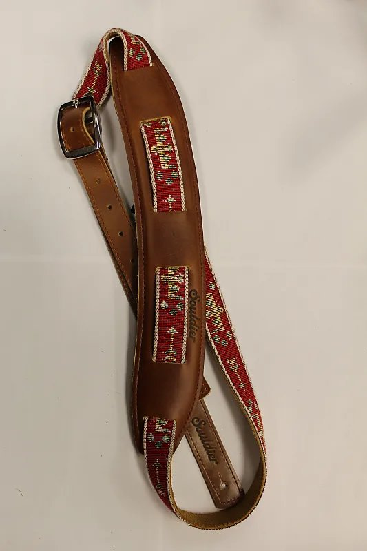 Souldier Phoenix Red Leather Saddle Strap *Free Shipping in the USA*