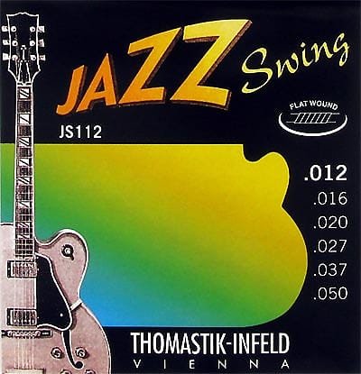 Thomastik-Infeld	JS112 Jazz Swing Nickel Flat-Wound Guitar Strings - Medium Light (.12 - .50)