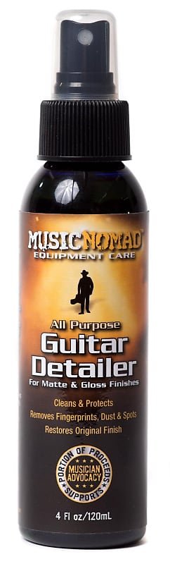 Music Nomad All Purpose Guitar Detailer Spray Cleaner for matte or gloss finishes MN100