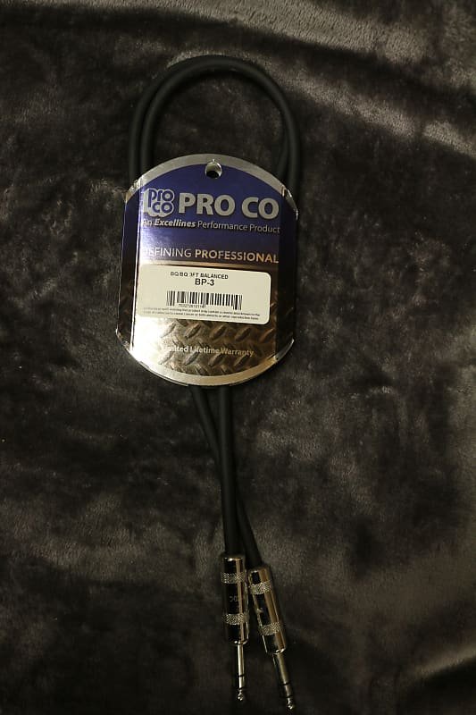 Pro Co BQ/BQ 3ft BP-3 Balanced Cable *Free Shipping in the USA*