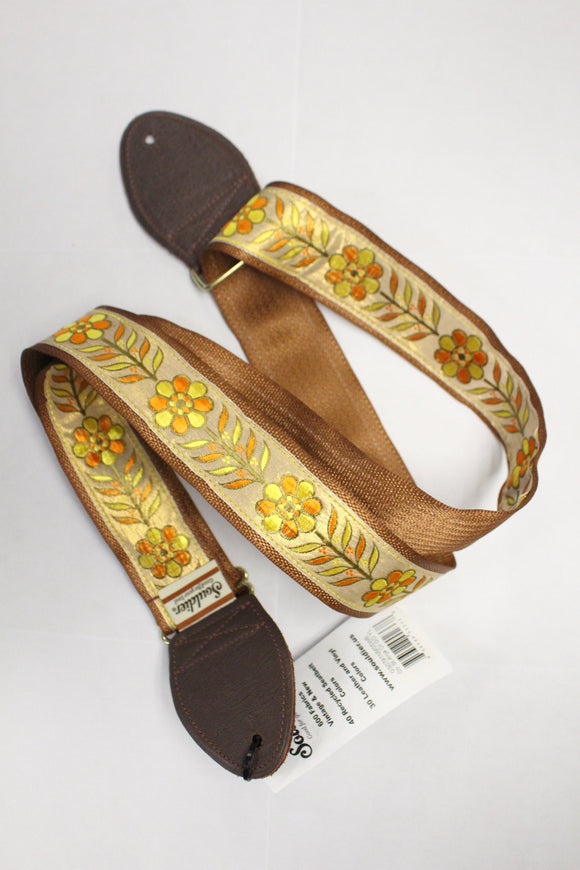 Souldier Guitar Strap St. Anja w/brown leather ends *Free Shipping in the USA*