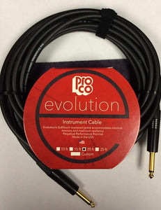 Pro Co Evolution EVLGCN-20 Instrument Cable 20 ft Straight/Straight *Free Shipping in the USA*