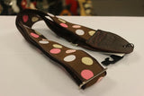 Souldier Guitar Strap Polka Dots Pink Brown Leather Ends *Free Shipping in the USA*