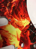 Greasy Groove Stratocaster Pickguard & Backplate Fire Ember