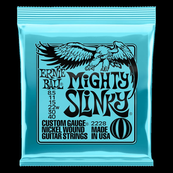 Ernie Ball Mighty Slinky Nickel Wound Electric Guitar Strings 8.5-40 Gauge