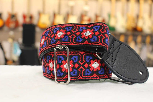 Souldier Strap Fillmore Red/White/Blue w/ Black Leather Ends *Free Shipping in the USA*