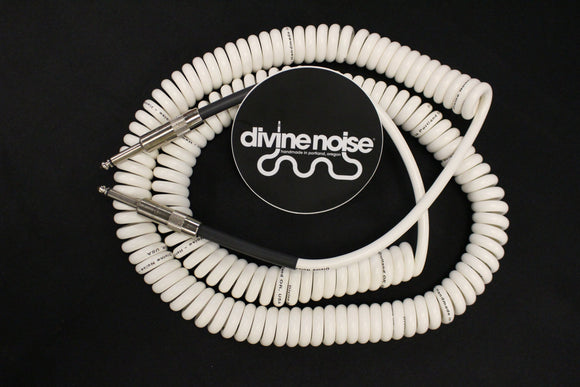 Divine Noise Curly Cable White 30' Straight / Straight *Free Shipping in the USA*