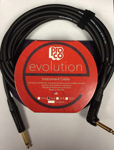 Pro Co Evolution EVLGCLN-15 Instrument Cable 15 ft Angle/Straight *Free Shipping in the USA*