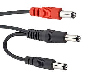 Voodoo Lab PPEH24 Dual 2.1mm to 2.5mm Reverse Polarity Voltage Doubling Y Cable - 18"