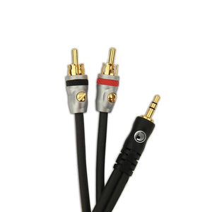 Planet Waves PW-MP-05 Dual RCA Male to Stereo 1/8" Mini TRS Cable - 5'