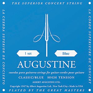 Augustine Blue Classical Guitar Strings - High Tension