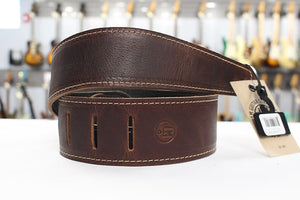 LM Products Guitar Strap Genuine Leather Brown Genuine Cowhide LS-2304H WY  *Free Shipping in the USA*