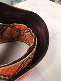 Souldier Rustic Burgundy Orange Guitar Strap with Burgundy Ends *Free Shipping in the USA*