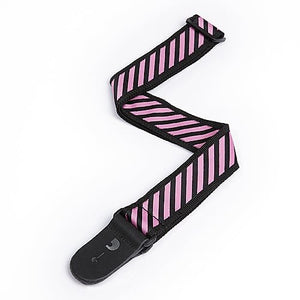 D'Addario 50mm Striped Jaq Polypro Guitar Strap - Pink *Free Shipping in the USA* 50SJP02
