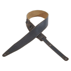 Levy's MG317WYT-BLK Black Garment Leather Guitar Strap *Free Shipping in the USA*
